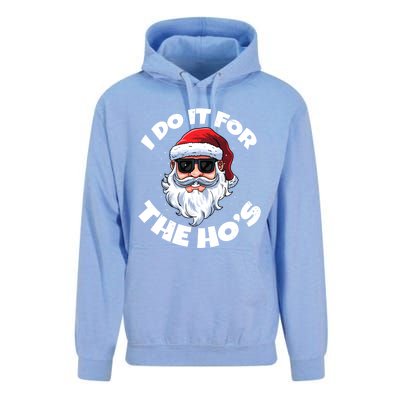 I Do It For The HoS Inappropriate Christmas Santa Claus Gift Unisex Surf Hoodie