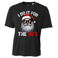 I Do It For The Hos Inappropriate Christmas Santa Face Cooling Performance Crew T-Shirt