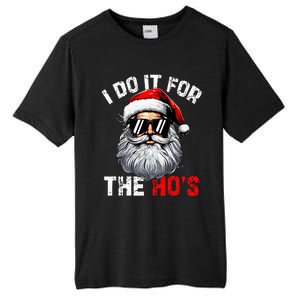 I Do It For The Hos Inappropriate Christmas Santa Face Tall Fusion ChromaSoft Performance T-Shirt