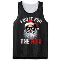 I Do It For The Hos Inappropriate Christmas Santa Face Mesh Reversible Basketball Jersey Tank