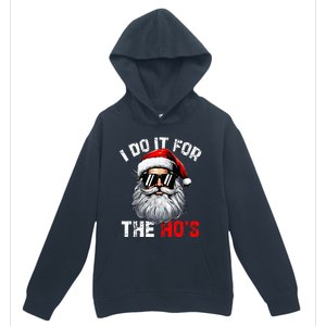 I Do It For The Hos Inappropriate Christmas Santa Face Urban Pullover Hoodie