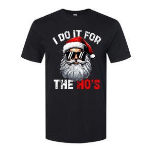 I Do It For The Hos Inappropriate Christmas Santa Face Softstyle CVC T-Shirt