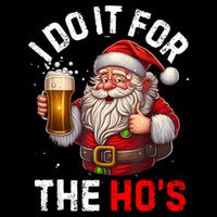 I Do It For The Hos Funny Inappropriate Christmas Santa Face City Backpack
