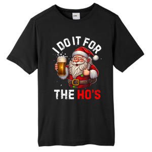 I Do It For The Hos Funny Inappropriate Christmas Santa Face Tall Fusion ChromaSoft Performance T-Shirt