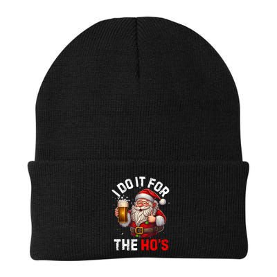 I Do It For The Hos Funny Inappropriate Christmas Santa Face Beanie