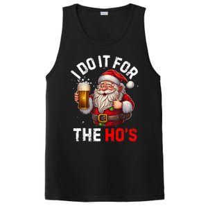 I Do It For The Hos Funny Inappropriate Christmas Santa Face PosiCharge Competitor Tank