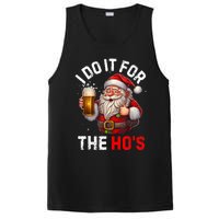 I Do It For The Hos Funny Inappropriate Christmas Santa Face PosiCharge Competitor Tank