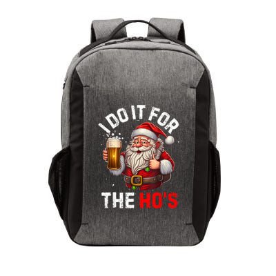 I Do It For The Hos Funny Inappropriate Christmas Santa Face Vector Backpack