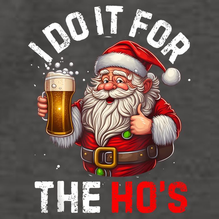 I Do It For The Hos Funny Inappropriate Christmas Santa Face Vector Backpack