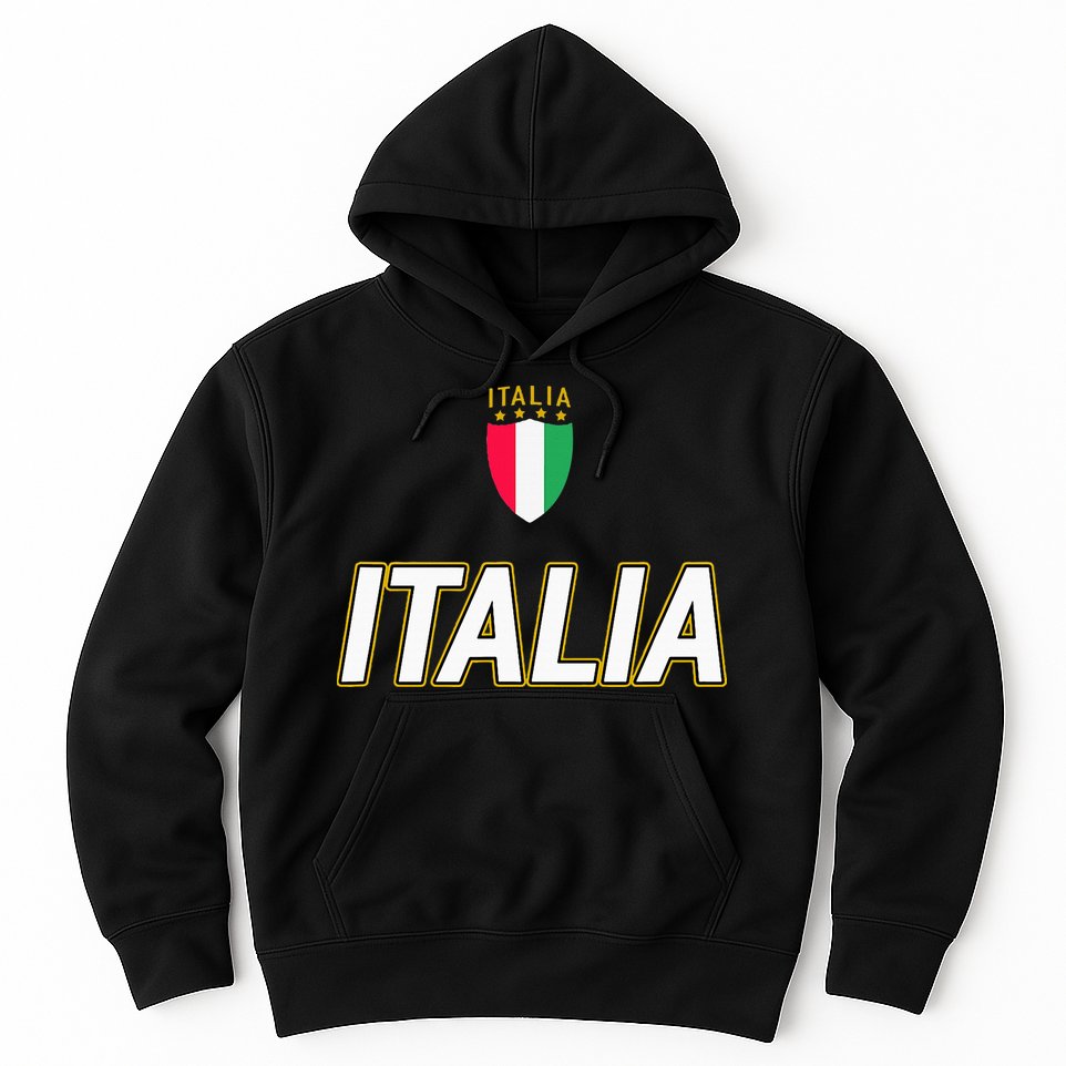 Italia Design Italian Soccer Jersey Style Italy Pride Hoodie
