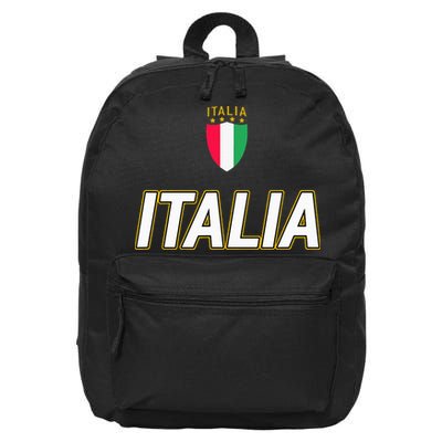 Italia Design Italian Soccer Jersey Style Italy Pride 16 in Basic Backpack
