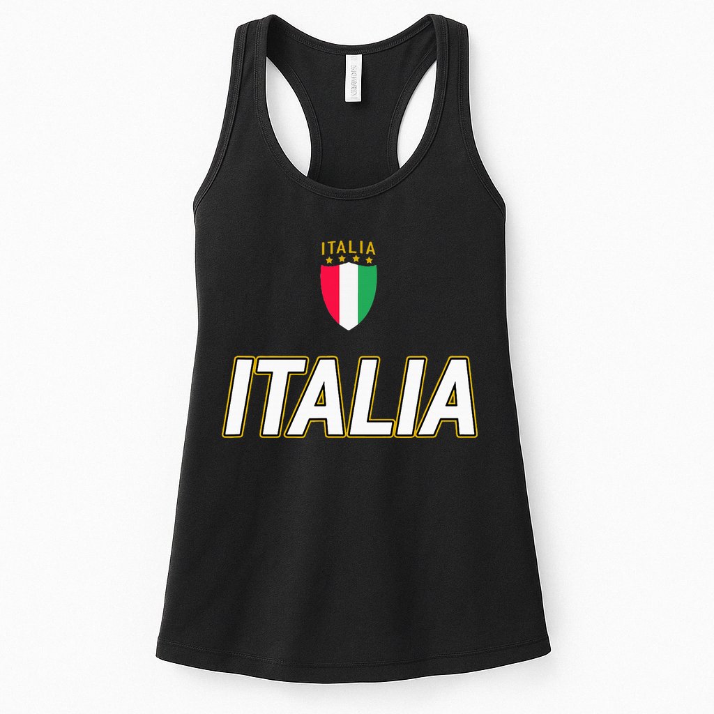Italia Design Italian Soccer Jersey Style Italy Pride Womens Tank Top
