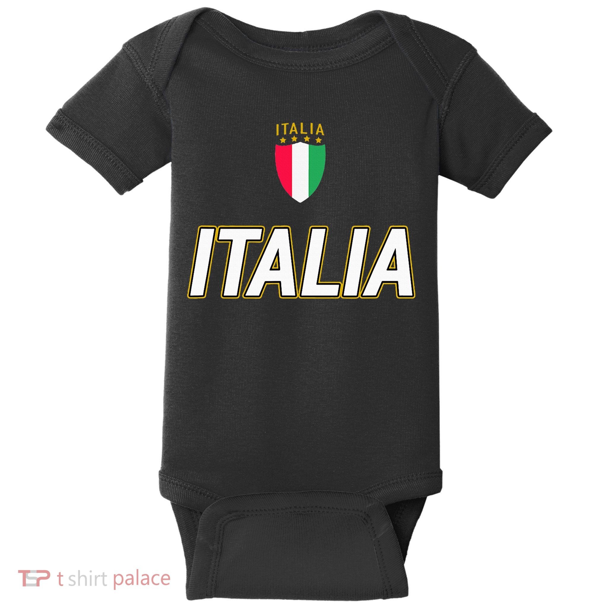 Italia Design Italian Soccer Jersey Style Italy Pride Baby Bodysuit