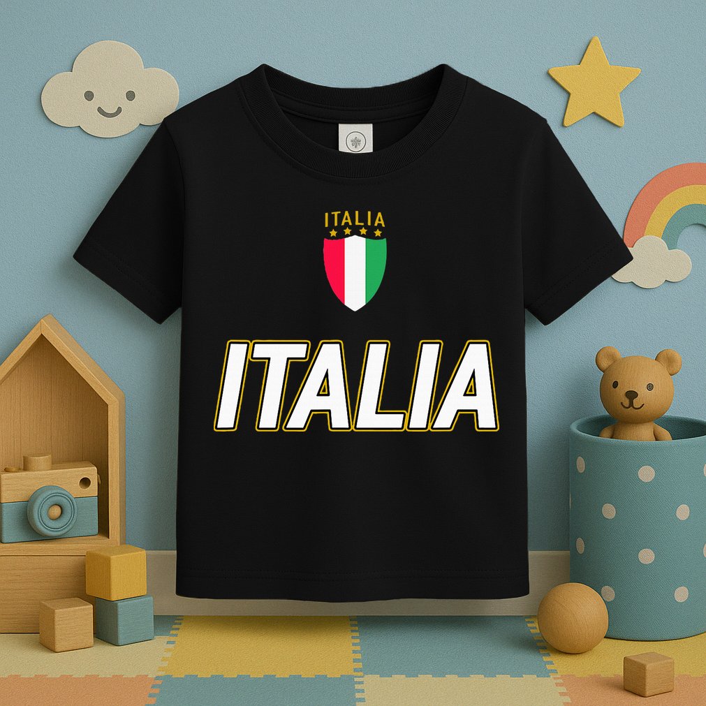 Italia Design Italian Soccer Jersey Style Italy Pride Toddler T-Shirt