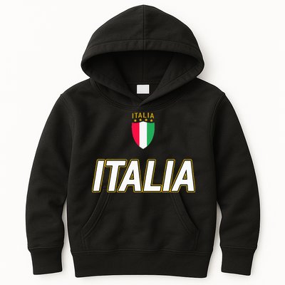 Italia Design Italian Soccer Jersey Style Italy Pride Kids Hoodie