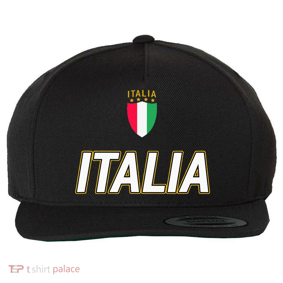Italia Design Italian Soccer Jersey Style Italy Pride Wool Snapback Cap