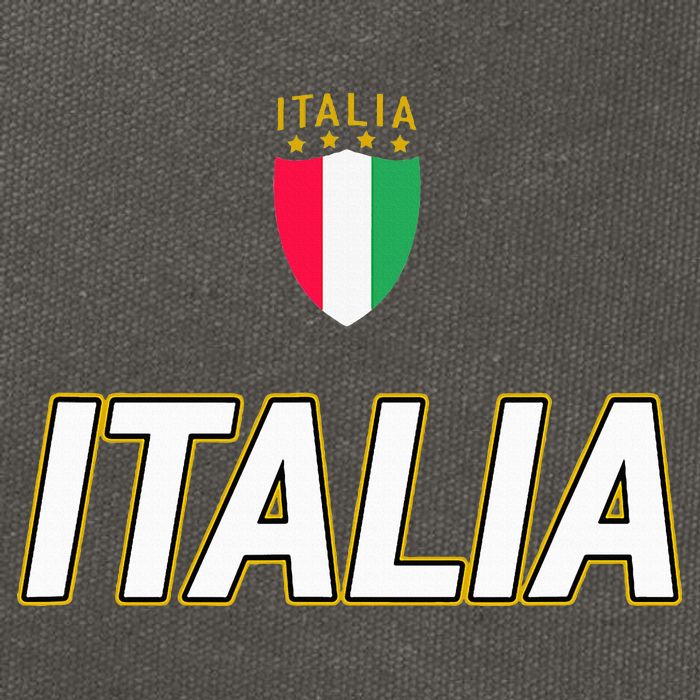 Italia Design Italian Soccer Jersey Style Italy Pride Cotton Canvas Backpack