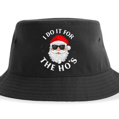 I Do It For The Hos Funny Christmas Pajama Family Xmas  Sustainable Bucket Hat