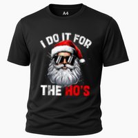 I Do It For The Hos Funny Inappropriate Christmas Santa Face Performance Shirt