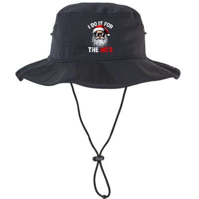 I Do It For The Hos Funny Inappropriate Christmas Santa Face Bucket Hat