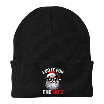 I Do It For The Hos Funny Inappropriate Christmas Santa Face Beanie