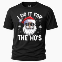 I Do It For The Hos Santa Claus Funny Christmas In July Xmas Cooling Performance Crew T-Shirt