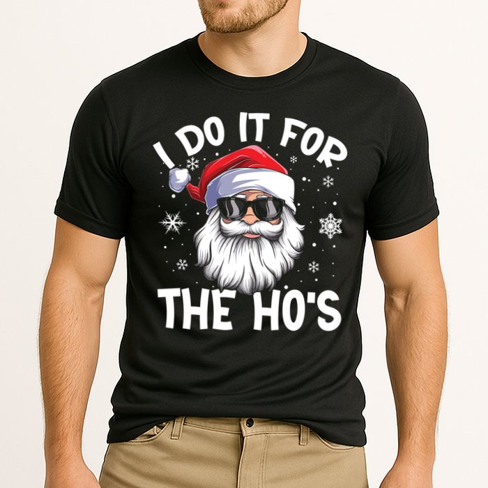 I Do It For The Hos Santa Claus Funny Christmas In July Xmas Cooling Performance Crew T-Shirt