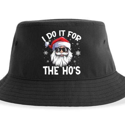 I Do It For The Hos Santa Claus Funny Christmas In July Xmas Sustainable Bucket Hat
