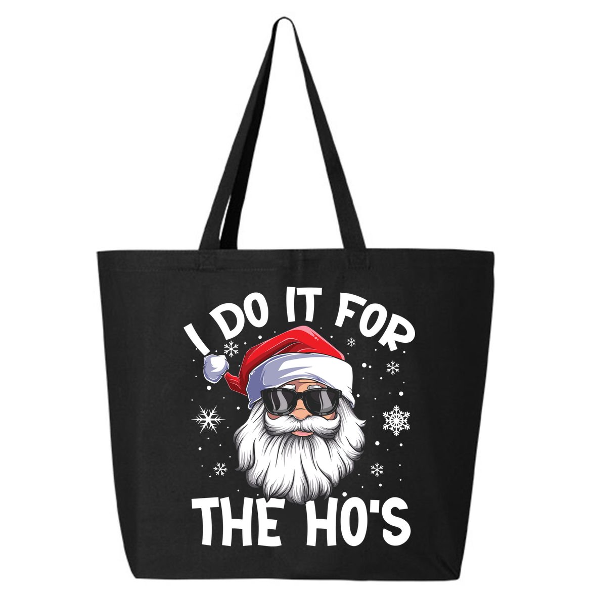 I Do It For The Hos Santa Claus Funny Christmas In July Xmas 25L Jumbo Tote