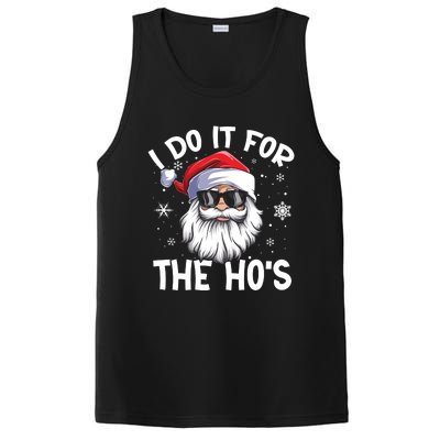 I Do It For The Hos Santa Claus Funny Christmas In July Xmas PosiCharge Competitor Tank