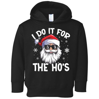 I Do It For The Hos Santa Claus Funny Christmas In July Xmas Toddler Hoodie