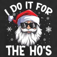 I Do It For The Hos Santa Claus Funny Christmas In July Xmas Golf Towel