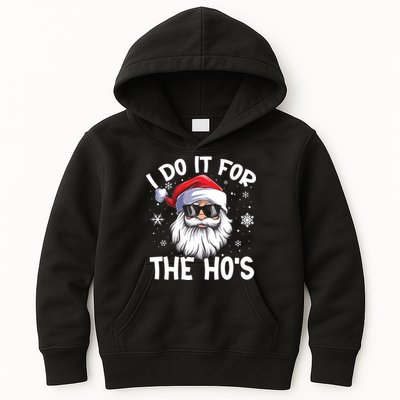 I Do It For The Hos Santa Claus Funny Christmas In July Xmas Kids Hoodie
