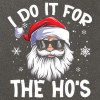 I Do It For The Hos Santa Claus Funny Christmas In July Xmas Cotton Canvas Backpack