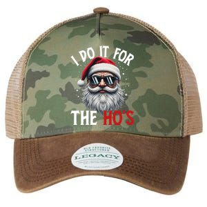 I Do It For The Hos Funny Christmas Santa Claus Legacy Tie Dye Trucker Hat