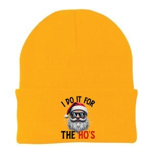 I Do It For The Hos Funny Christmas Santa Claus Knit Cap Winter Beanie