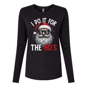 I Do It For The Hos Funny Christmas Santa Claus Womens Cotton Relaxed Long Sleeve T-Shirt