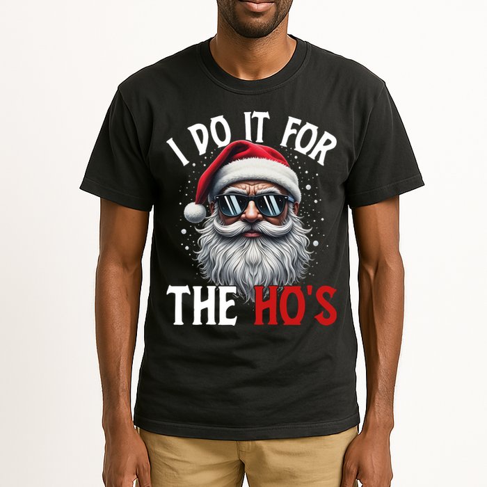 I Do It For The Hos Funny Christmas Santa Claus Tall T-Shirt