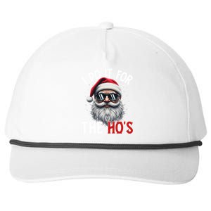 I Do It For The Hos Funny Christmas Santa Claus Snapback Five-Panel Rope Hat