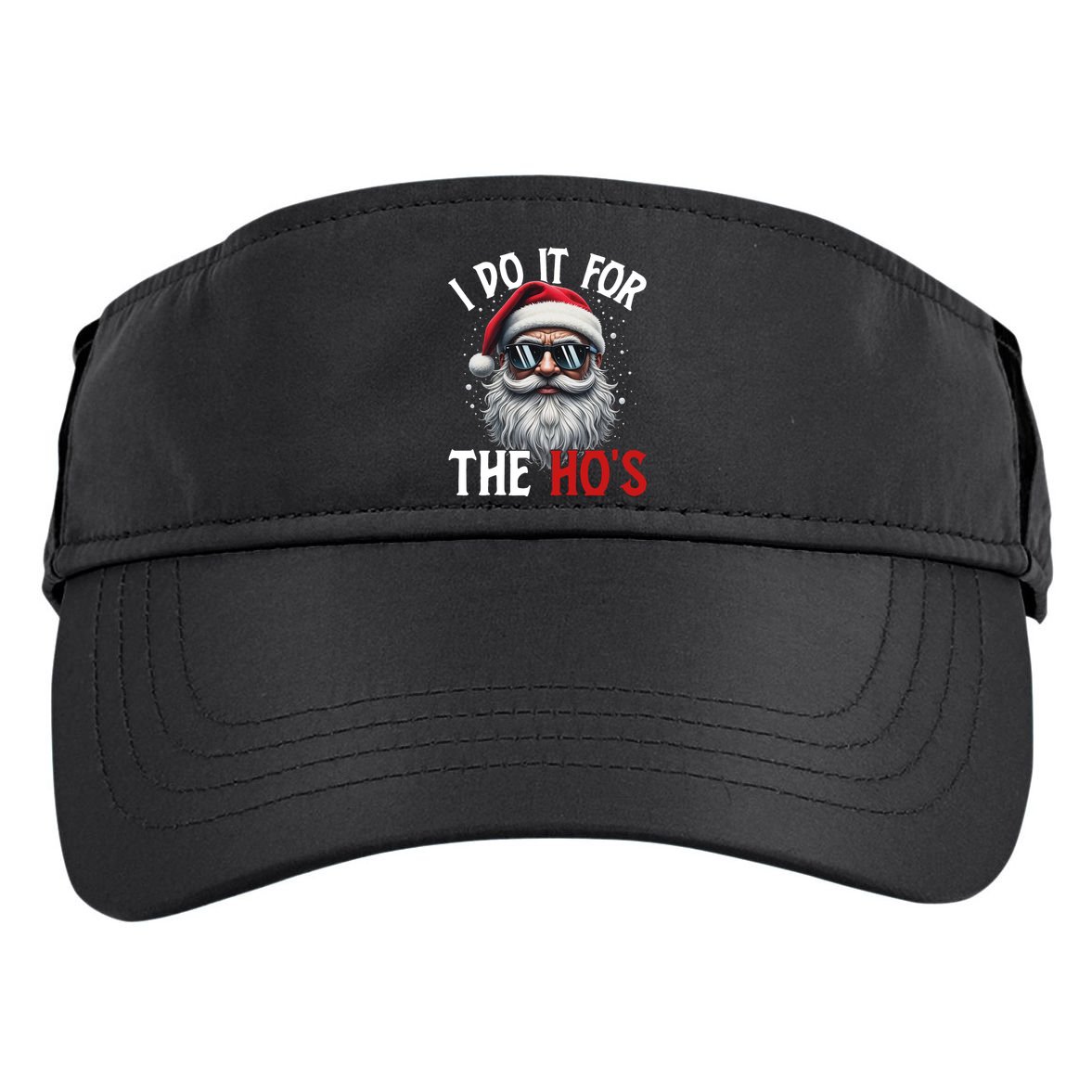 I Do It For The Hos Funny Christmas Santa Claus Adult Drive Performance Visor