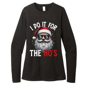 I Do It For The Hos Funny Christmas Santa Claus Womens CVC Long Sleeve Shirt