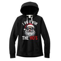 I Do It For The Hos Funny Christmas Santa Claus Women's Fleece Hoodie