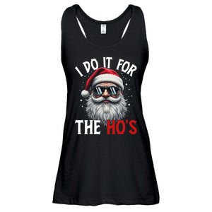 I Do It For The Hos Funny Christmas Santa Claus Ladies Essential Flowy Tank