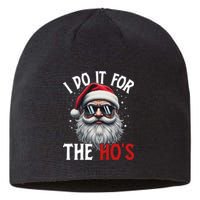 I Do It For The Hos Funny Christmas Santa Claus Sustainable Beanie