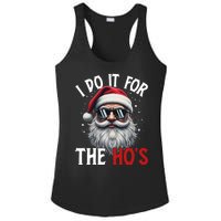 I Do It For The Hos Funny Christmas Santa Claus Ladies PosiCharge Competitor Racerback Tank