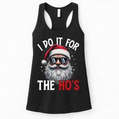 I Do It For The Hos Funny Christmas Santa Claus Womens Tank Top