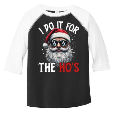 I Do It For The Hos Funny Christmas Santa Claus Toddler Fine Jersey T-Shirt