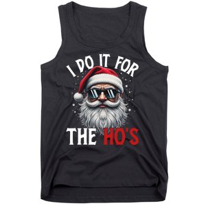 I Do It For The Hos Funny Christmas Santa Claus Tank Top