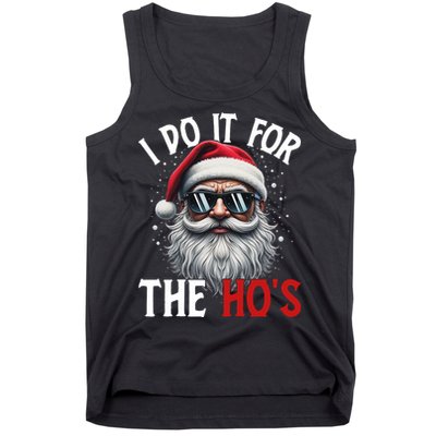 I Do It For The Hos Funny Christmas Santa Claus Tank Top