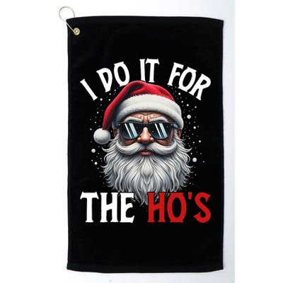 I Do It For The Hos Funny Christmas Santa Claus Golf Towel